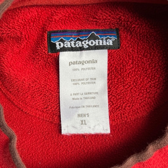 Vintage Patagonia Fleece Rhythm Pullover Red Mens Size X-Large Sweater - Picture 6 of 16
